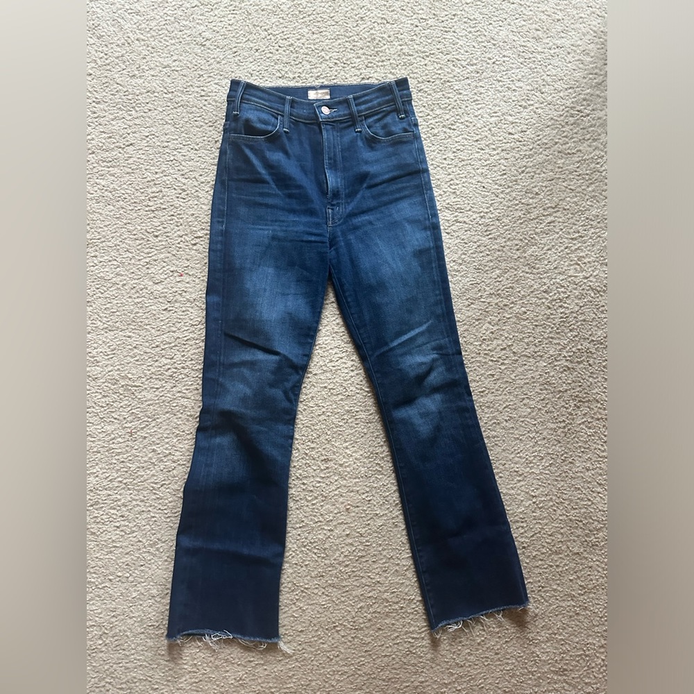 Mother Hustler Ankle Fray Jeans